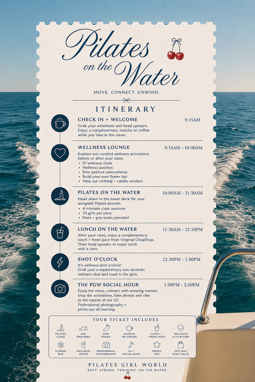 Pilates on The Water (Aug 30th) VIP