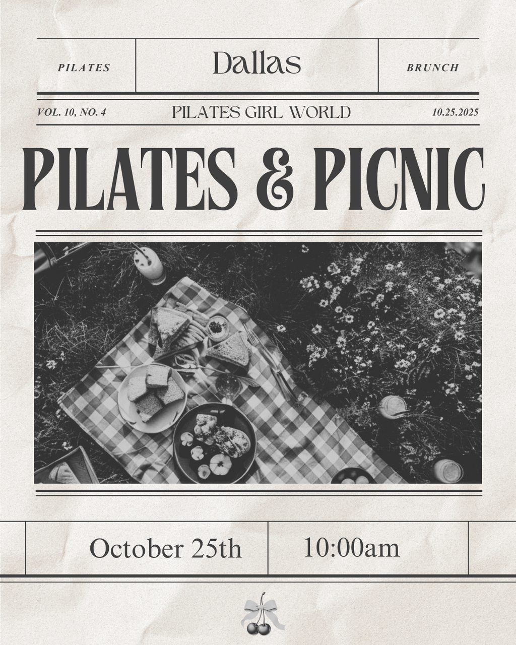 Picnic & Pilates Dallas 10:00AM (10/25)